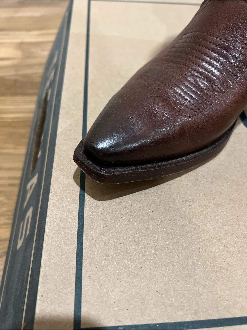 Tecovas Women’s Brown Leather Cowboy Boots - The Annie - Sequoia Cowhide Leather - Picture 7 of 15
